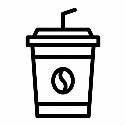 Coffee, cup, drink, iced, straw icon - Download on Iconfinder