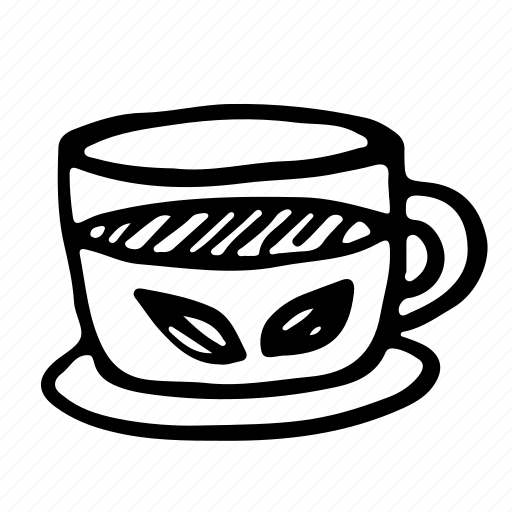 Cup, doodle, glass, leaves, mug, tea icon - Download on Iconfinder