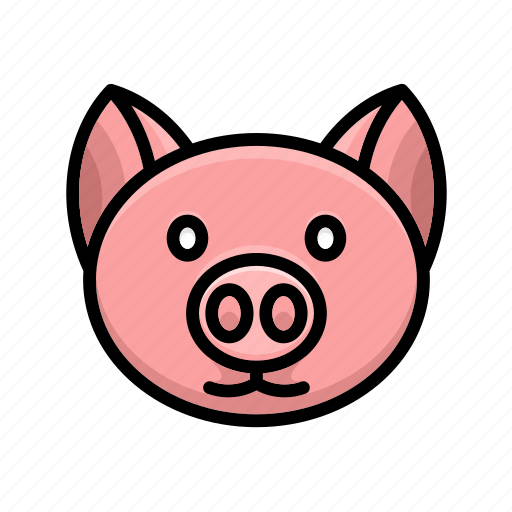 Colorful, cute, pig, cartoon, animal, modern, designs icon - Download on Iconfinder
