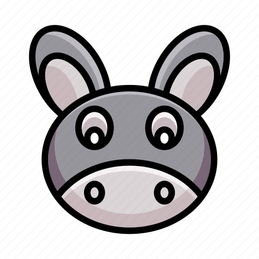 Colorful, cute, cartoon, donkey, animal, modern, designs icon - Download on Iconfinder