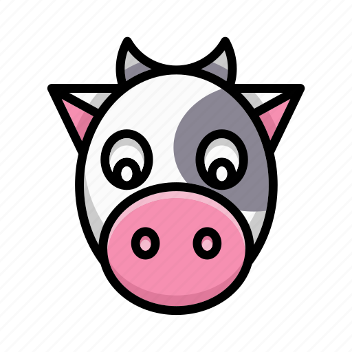 Designs, cute, cartoon, cow, animal, modern, colorful icon - Download on Iconfinder