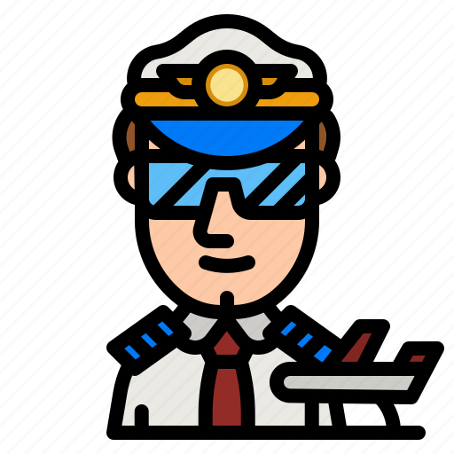 Pilot, aircraft, work, job, captain icon - Download on Iconfinder