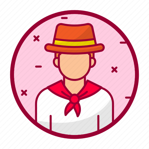 Colombia, hat, man, neckerchief, tradition icon - Download on Iconfinder