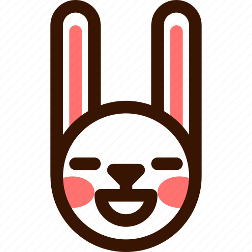 Animal, blissful, easter, emoji, emoticon, hare, rabbit icon - Download on Iconfinder