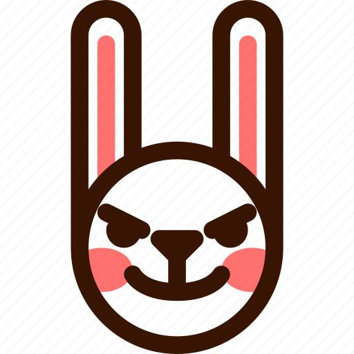 Animal, easter, emoji, emoticon, evil, hare, rabbit icon - Download on Iconfinder