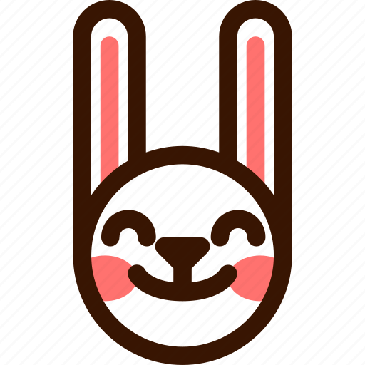 Animal, easter, emoji, emoticon, hare, rabbit, satisfied icon - Download on Iconfinder