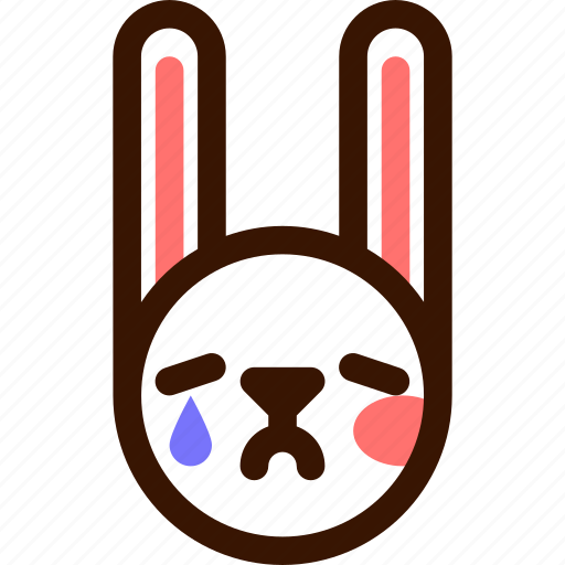 Animal, easter, emoji, emoticon, hare, rabbit, tear icon - Download on Iconfinder