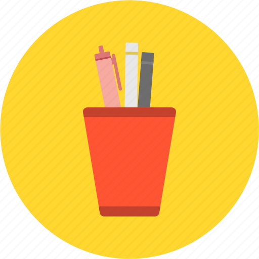 Ballpoint, desk, office work, pen, pencil, pencil vase, study icon - Download on Iconfinder