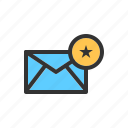 crucial, email, favorite, important, mail, message, star