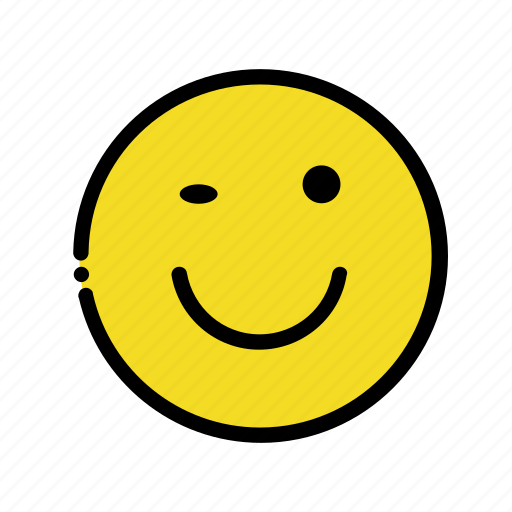Emoji, happy, naughty, smile, wink icon - Download on Iconfinder