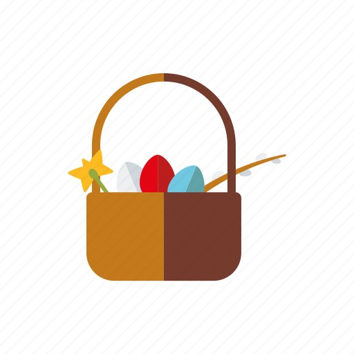 Basket, easter, eggs, flower, gift, holidays, religion icon - Download on Iconfinder