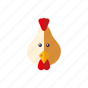 agriculture, animal, chicken, farm, hen, poultry, rooster