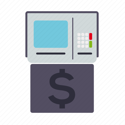 Atm, bank, display, finance, machine, money, transaction icon - Download on Iconfinder