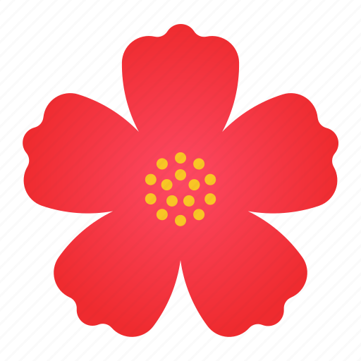 Flower, hibiscus, bloom, red icon - Download on Iconfinder