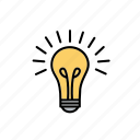 bright, creative, idea, lamp, light bulb