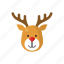 animal, christmas, deer, head, moose, reindeer, rudolph 