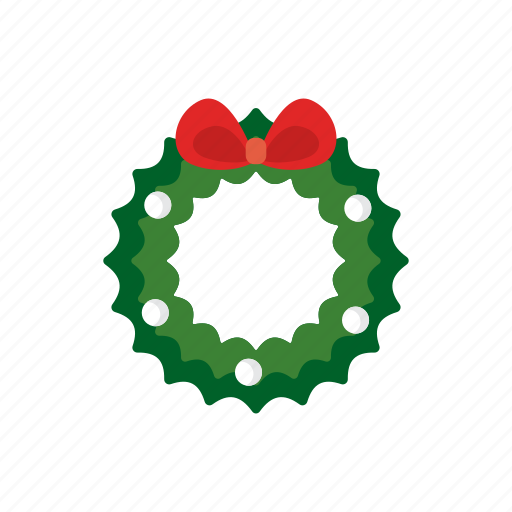 Bow, christmas, decoration, holiday, leaves, ornament, wreath icon - Download on Iconfinder