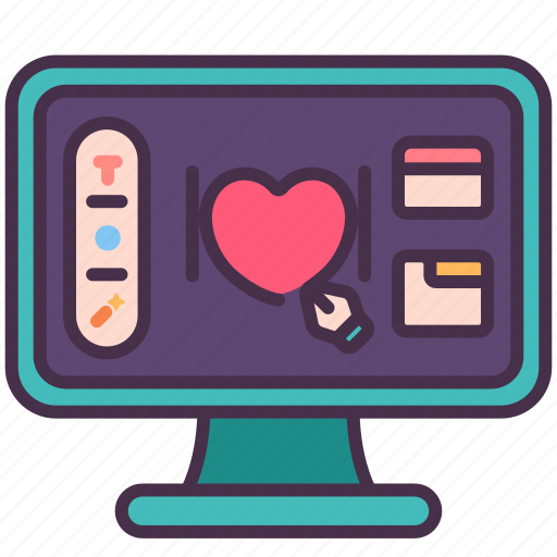 Art, computer, drawing, heart, hobby, job, paint icon - Download on Iconfinder