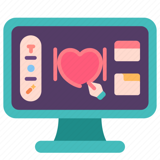 Art, computer, drawing, heart, hobby, job, paint icon - Download on Iconfinder