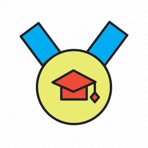Academic, degree, distinctive mark, education, graduation, medal, mba icon - Download on Iconfinder