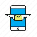 email, message, mobile, notification, receive, subscription, updates, wings