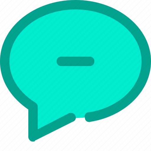 Chat, comment, conversation, message, minus icon - Download on Iconfinder