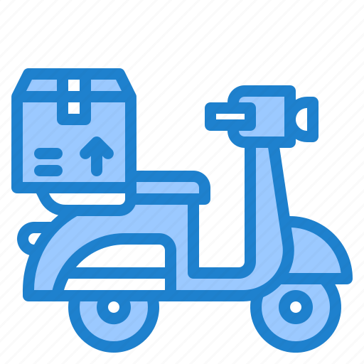 Delivery, motorcycle, shipping, box, logistic icon - Download on Iconfinder