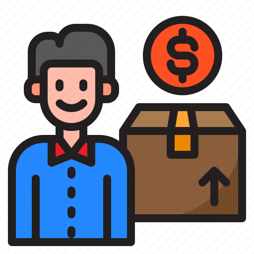 Delivery, man, shipping, box, money icon - Download on Iconfinder