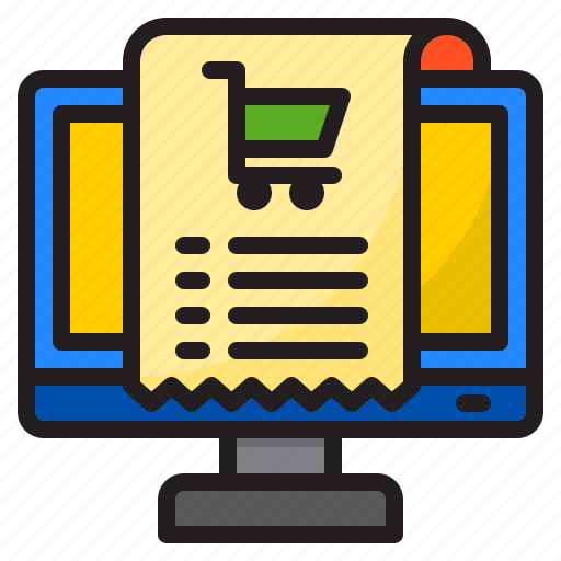 Receipt, bill, shopping, cart, computer icon - Download on Iconfinder