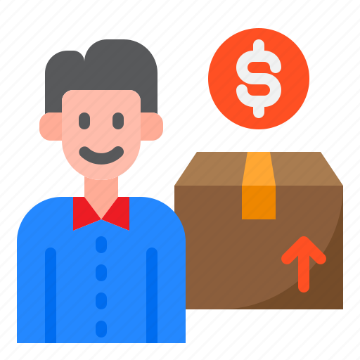 Delivery, man, shipping, box, money icon - Download on Iconfinder