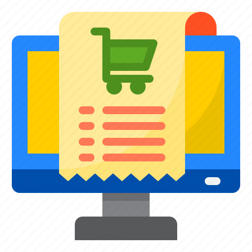 Receipt, bill, shopping, cart, computer icon - Download on Iconfinder