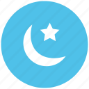 islam, moon, moon and stars, muslim, night, sleep, stars 
