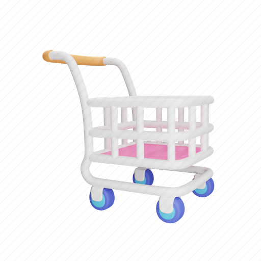Trolley, cart 3D illustration - Download on Iconfinder