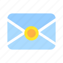 communication, email, envelope, letter, mail, message, seal