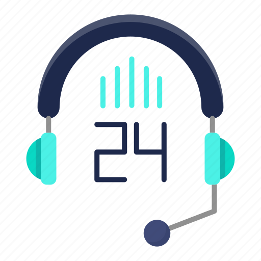 24h, communication, fast, headphone, help, support icon - Download on Iconfinder