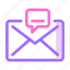 bubble, chat icon, communication, mail, message 