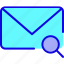 communication, email, envelope, letter, mail, message, search 