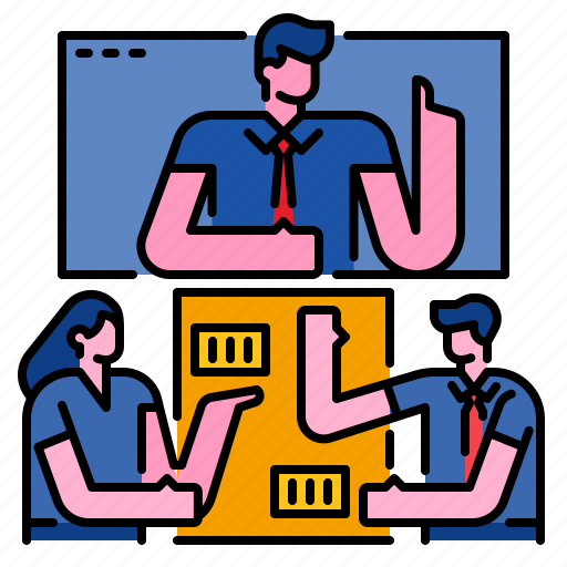 Communication, online, people, presentation, teleconference, video icon - Download on Iconfinder