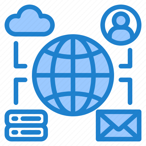 Network, world, communication, mail, cloud icon - Download on Iconfinder