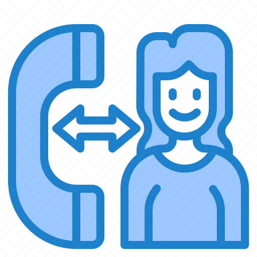 Telephone, call, woman, phone, comminication icon - Download on Iconfinder
