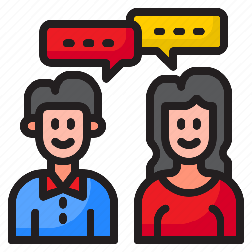 Communicate, man, woman, talk, communication icon - Download on Iconfinder