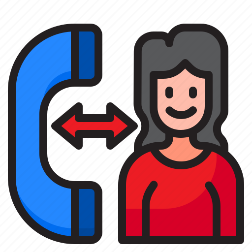 Telephone, call, woman, phone, comminication icon - Download on Iconfinder