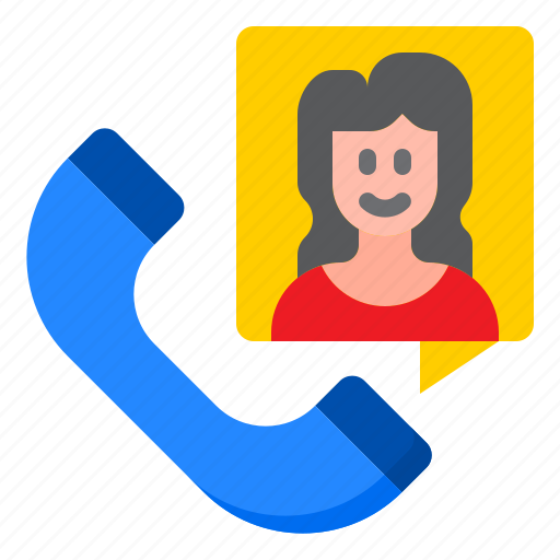 Phone, telephone, call, woman, comminication icon - Download on Iconfinder