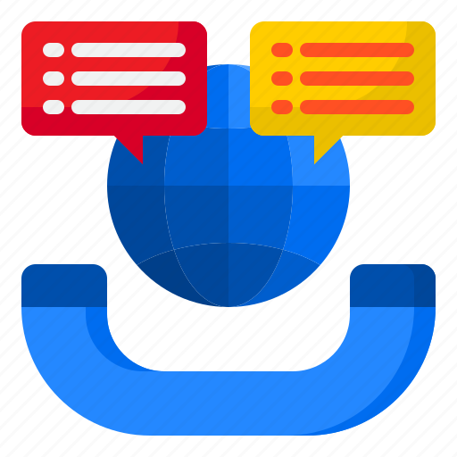Telephone, world, global, message, communication icon - Download on Iconfinder