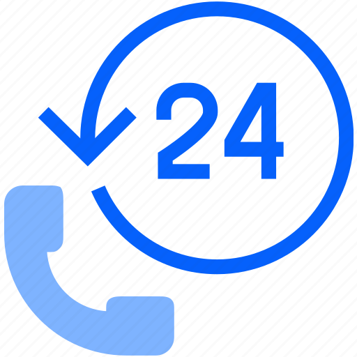 Call, communication, phone, connection, contact, 24 h, feedback icon - Download on Iconfinder