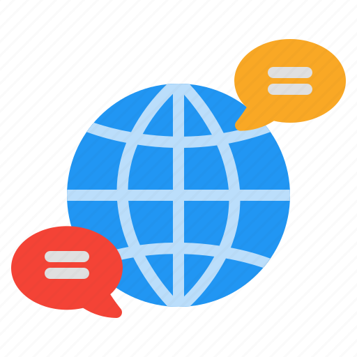 Global, communication, interaction, message, bubble, talk, chat icon - Download on Iconfinder