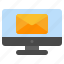 email, mail, message, chat, inbox, computer, monitor 
