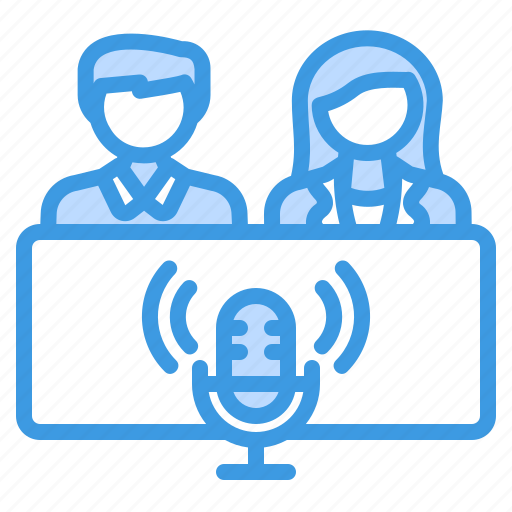 Podcast, interview, communication, dialogue, interaction, talk, conversation icon - Download on Iconfinder
