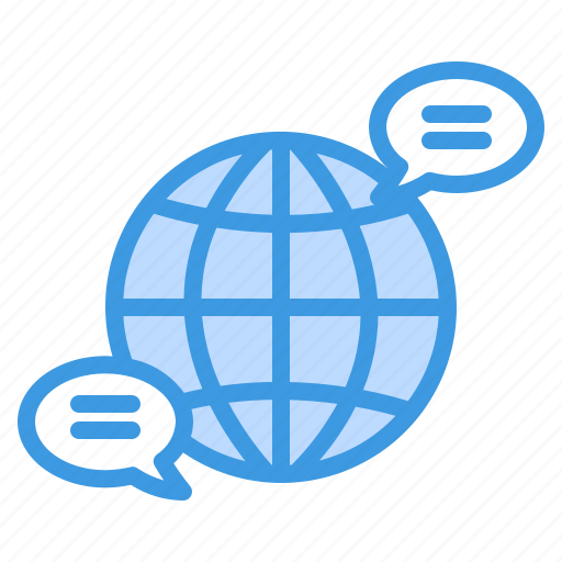 Global, communication, interaction, message, bubble, talk, chat icon - Download on Iconfinder