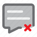 communication, text, remove, delete, chat, direct, inbox, message, messenger